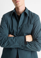 VINCE | Insulated Tech-Cotton Shirt Jacket in Shirt Jackets - CLEAR LAKE