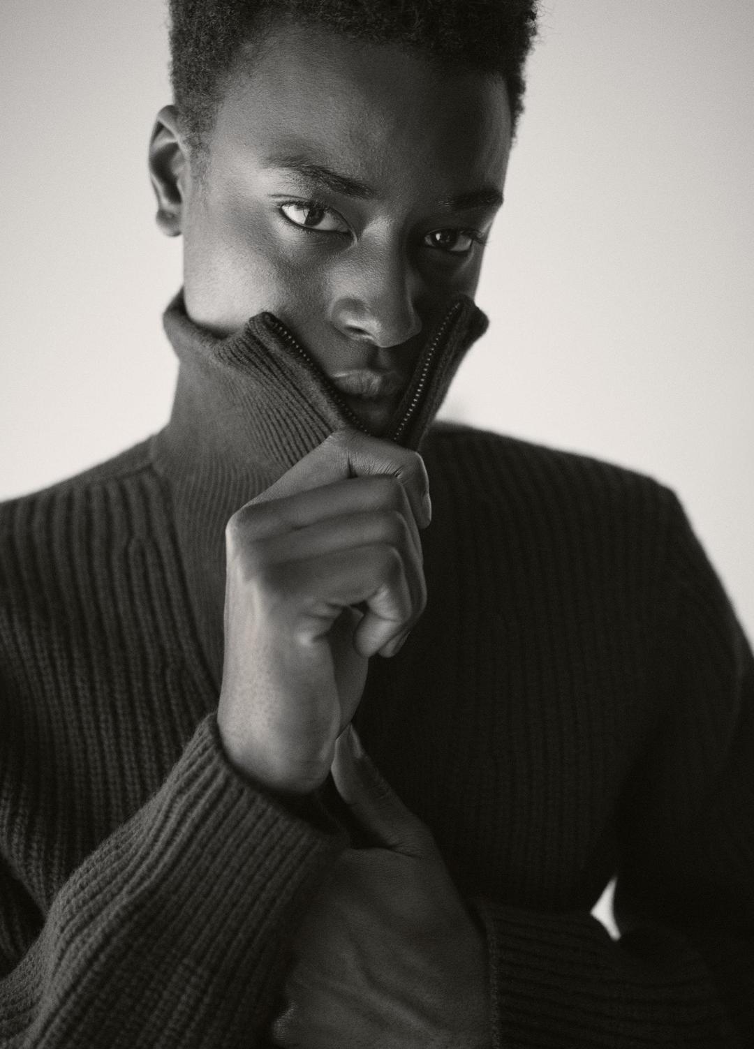 VINCE | Heirloom Shaker Wool-Cashmere Quarter-Zip Sweater in Quarter Zip - COASTAL BLUE