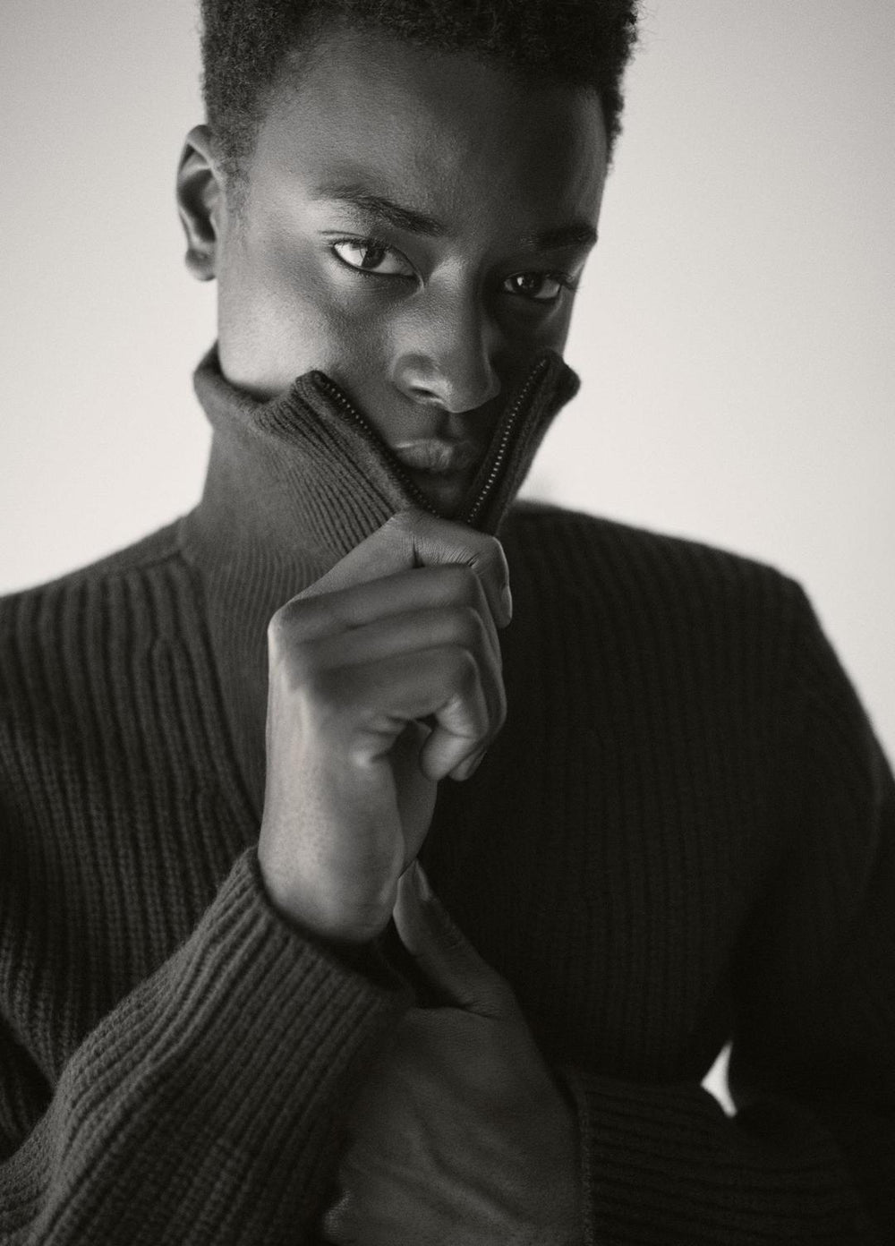 VINCE | Heirloom Shaker Wool-Cashmere Quarter-Zip Sweater in Quarter Zip - COASTAL BLUE