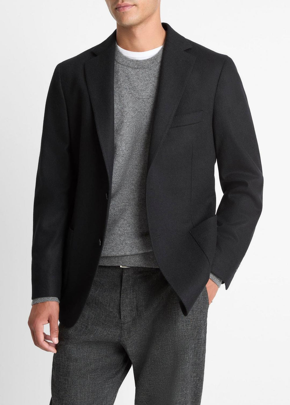 VINCE | Cashmere Relaxed Sport Coat in Blazers - BLACK