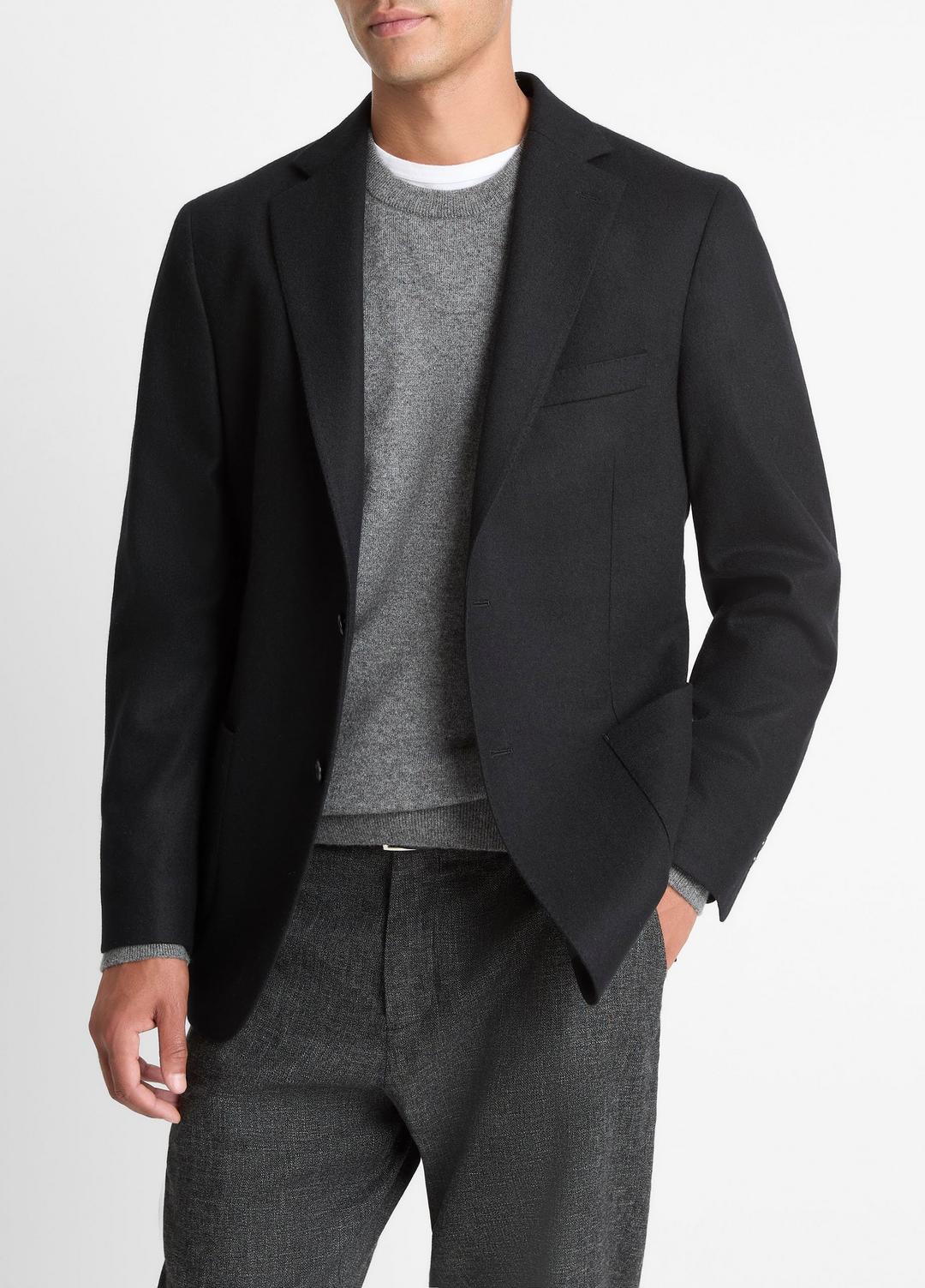 VINCE | Cashmere Relaxed Sport Coat in Blazers - BLACK