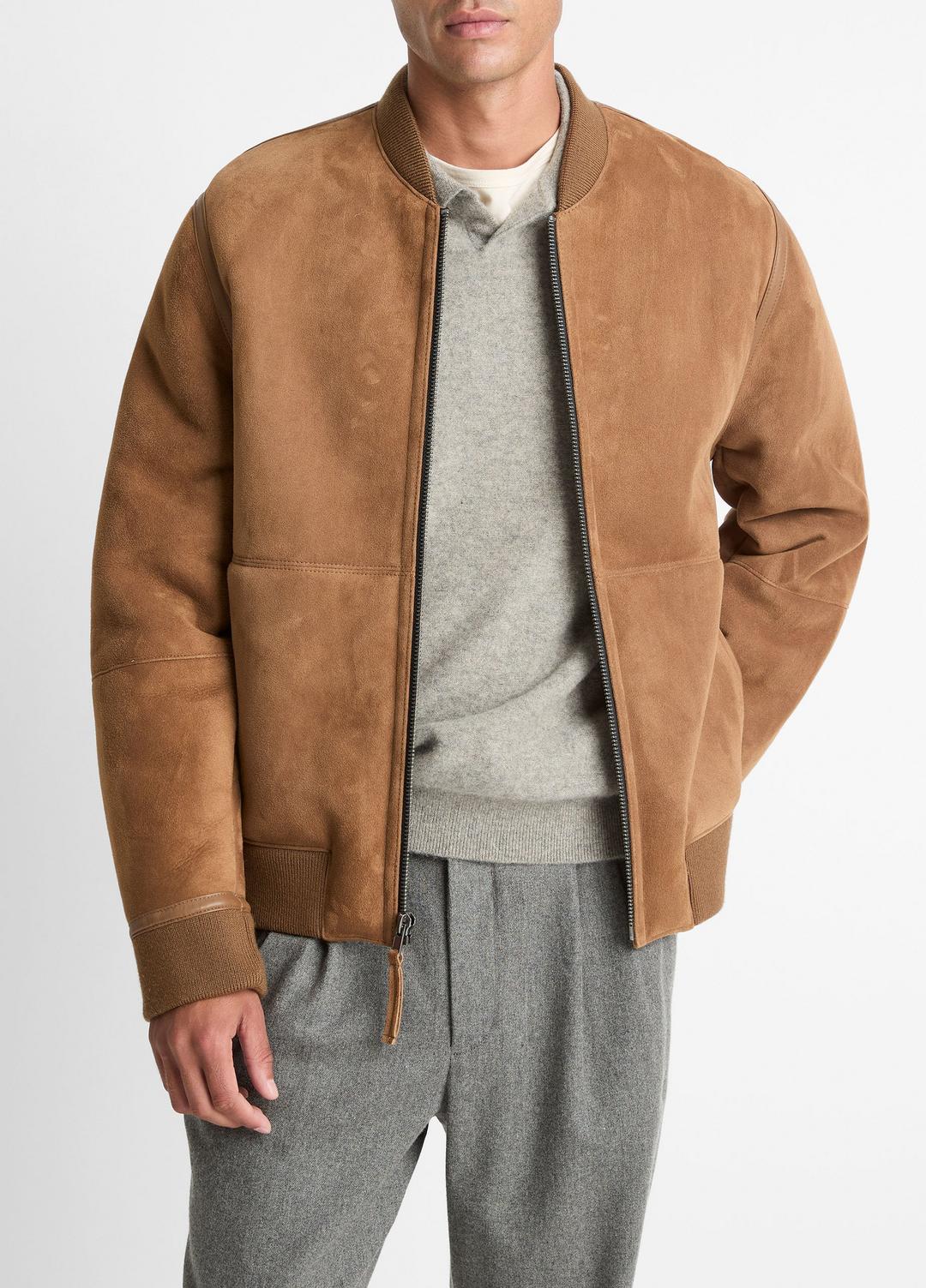 VINCE | Shearling Bomber Jacket in Jackets - HIGHLAND