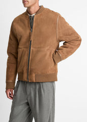 VINCE | Shearling Bomber Jacket in Jackets - HIGHLAND