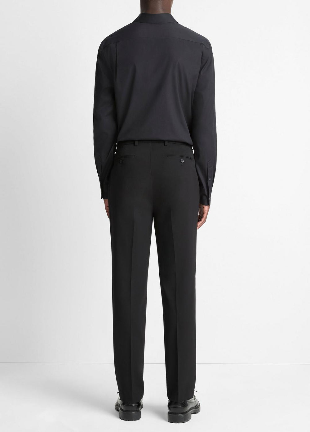 VINCE | Stretch-Wool Classic Pant in Trousers - BLACK