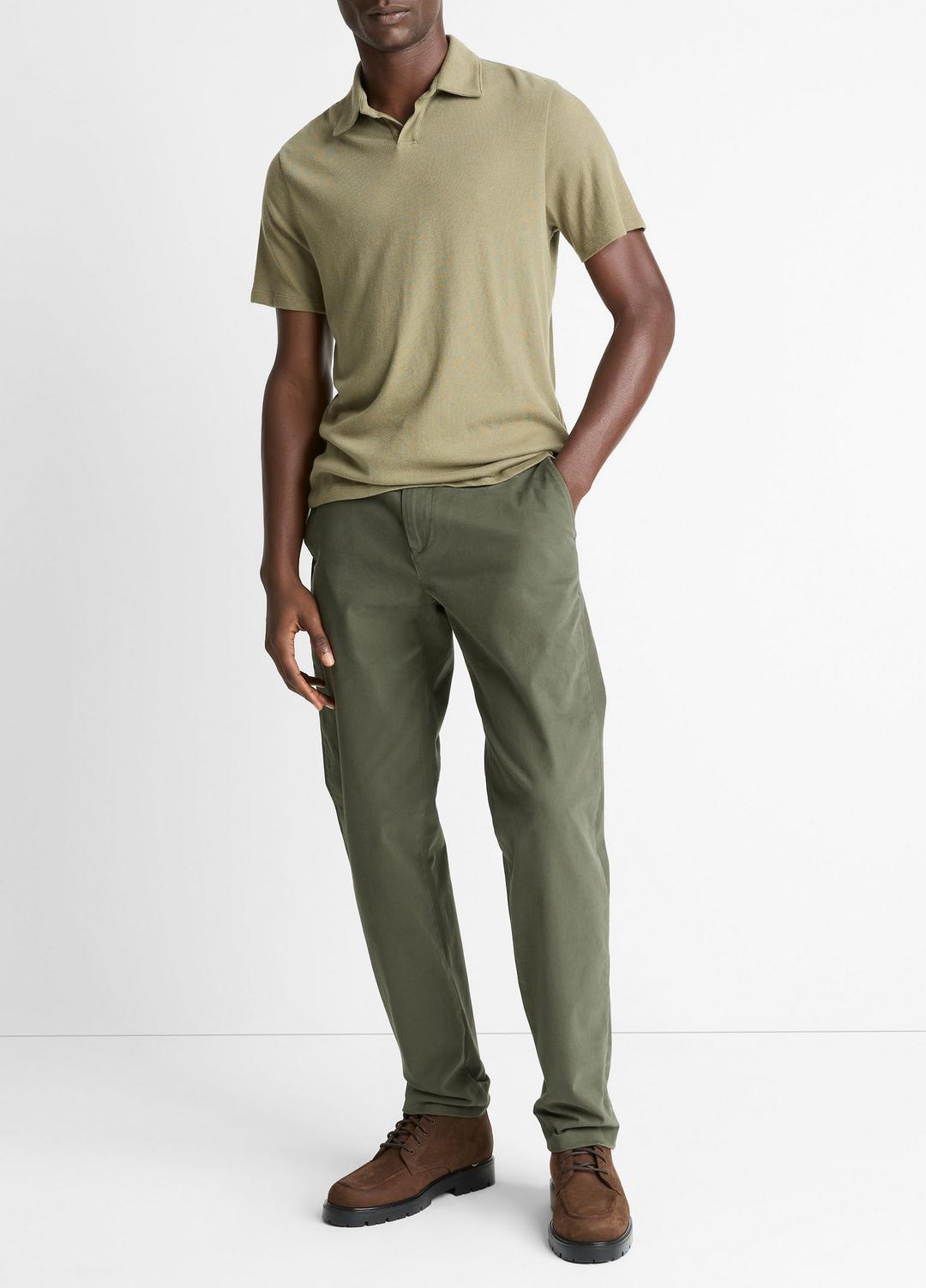 VINCE | Owen Athletic Stretch-Cotton Pant in Trousers - SYCAMORE