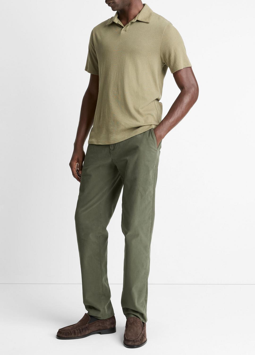VINCE | Owen Athletic Stretch-Cotton Pant in Trousers - SYCAMORE