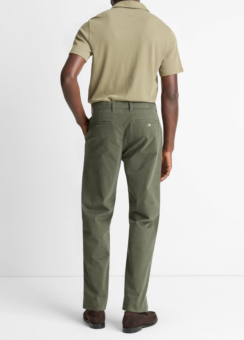 VINCE | Owen Athletic Stretch-Cotton Pant in Trousers - SYCAMORE