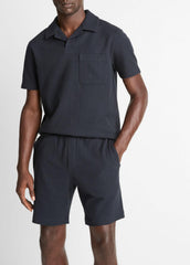VINCE | Seersucker-Knit Stretch-Cotton Short in Shorts - COASTAL BLUE