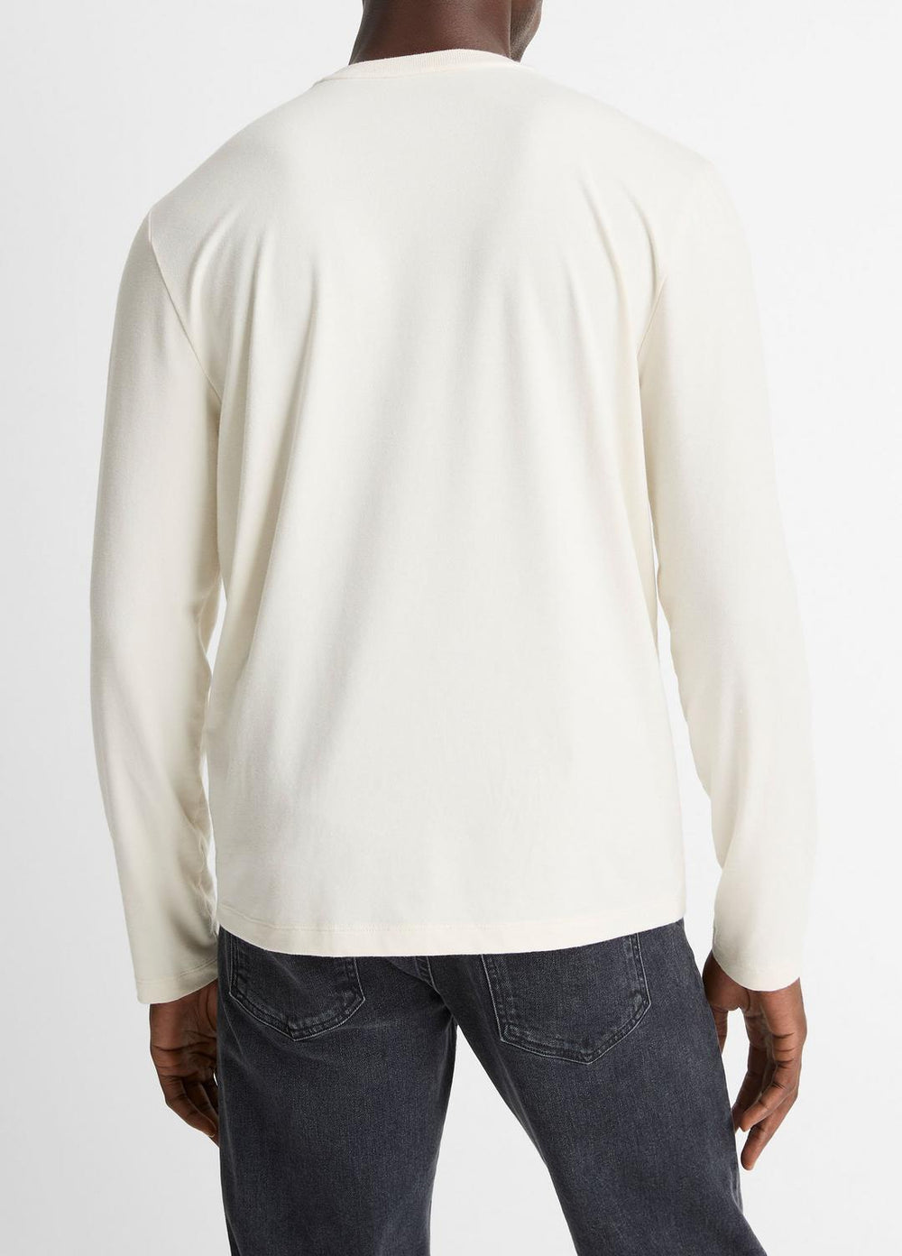 VINCE | Triblend Jersey Long-Sleeve T-Shirt in Long Sleeve - BONE