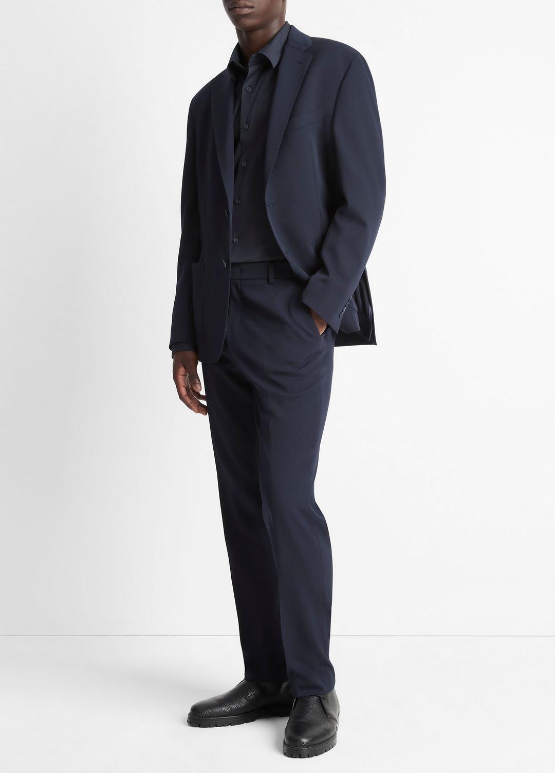 VINCE | Stretch-Wool Classic Pant in Trousers - COASTAL BLUE