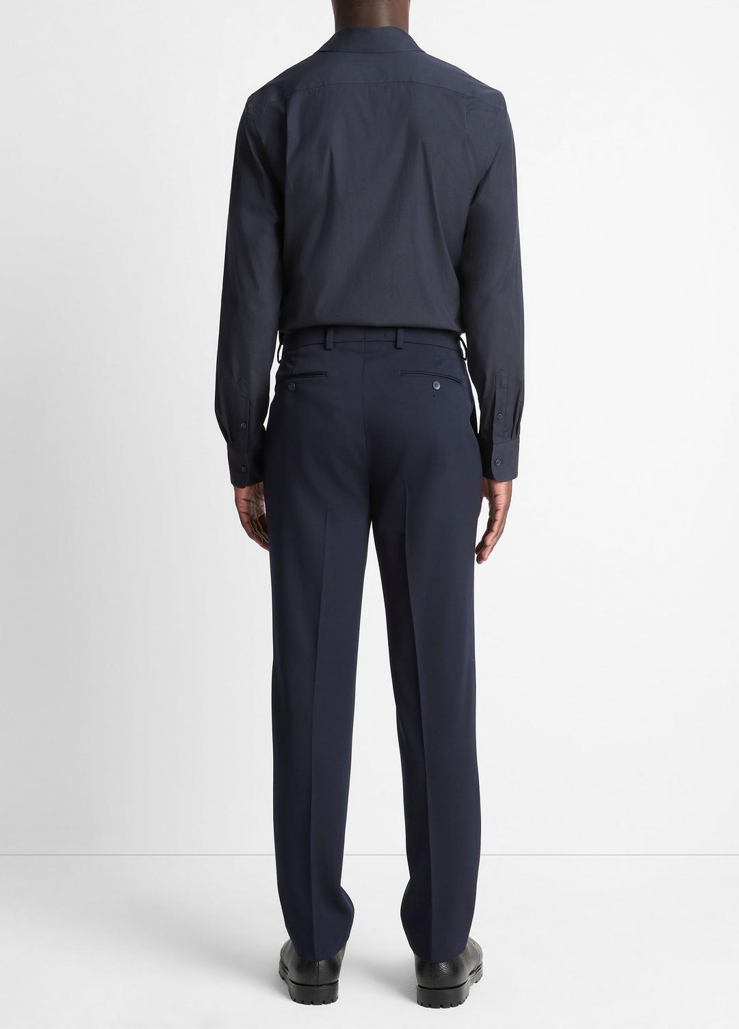 VINCE | Stretch-Wool Classic Pant in Trousers - COASTAL BLUE