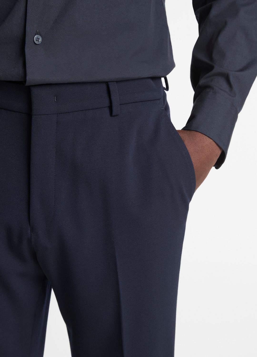 VINCE | Stretch-Wool Classic Pant in Trousers - COASTAL BLUE
