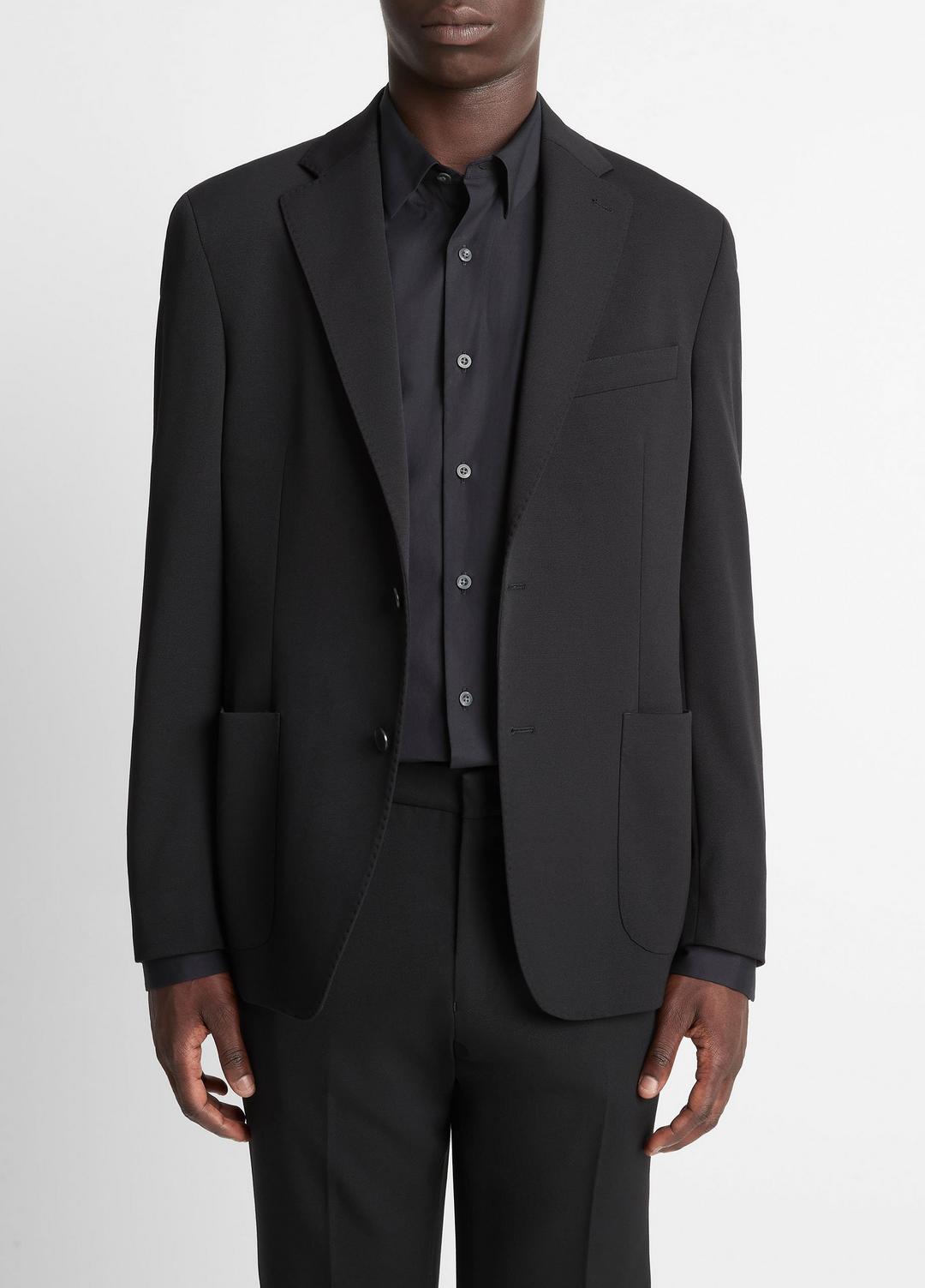 VINCE | Stretch-Wool Relaxed Sport Coat in Blazers - BLACK