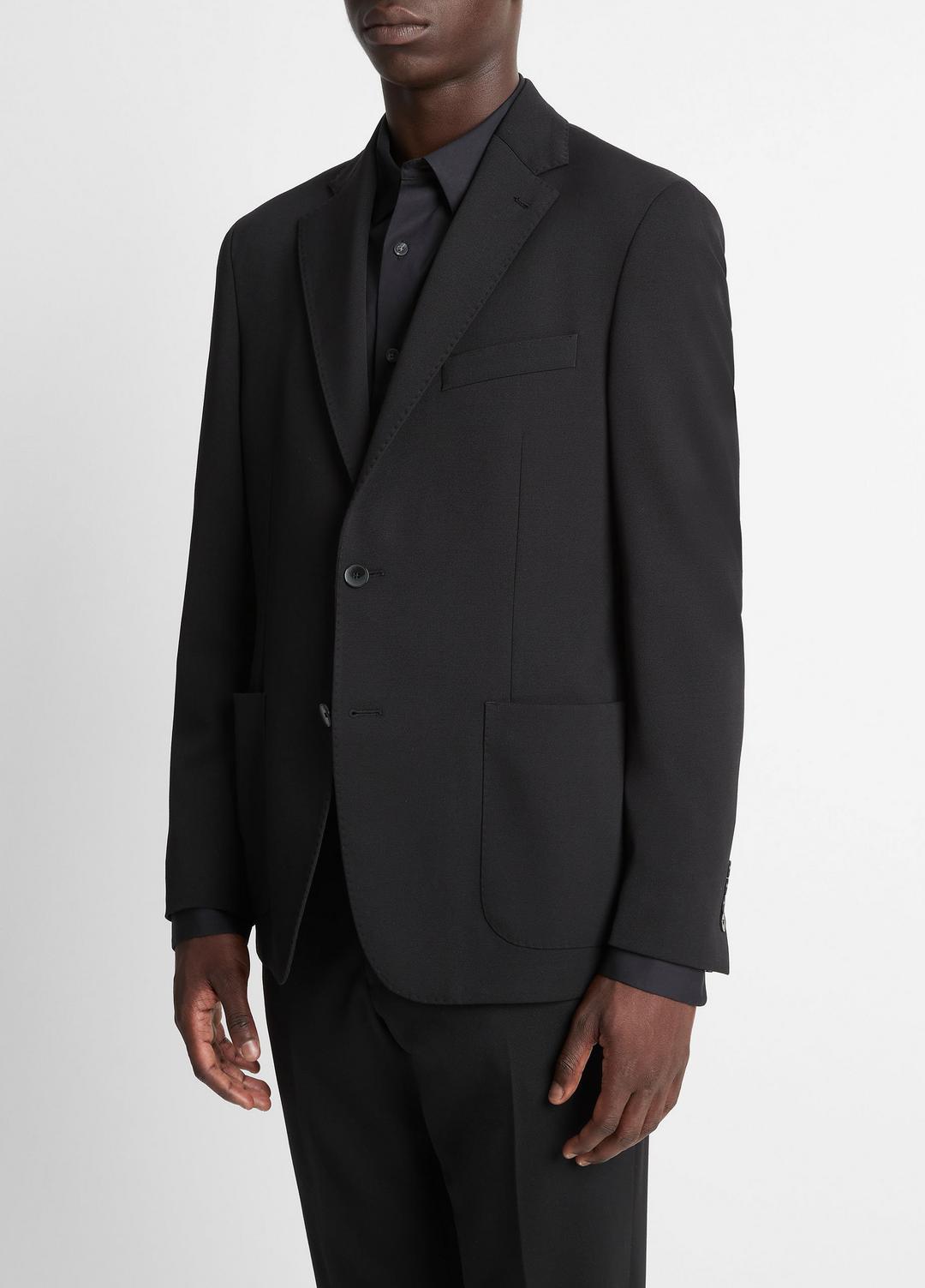VINCE | Stretch-Wool Relaxed Sport Coat in Blazers - BLACK