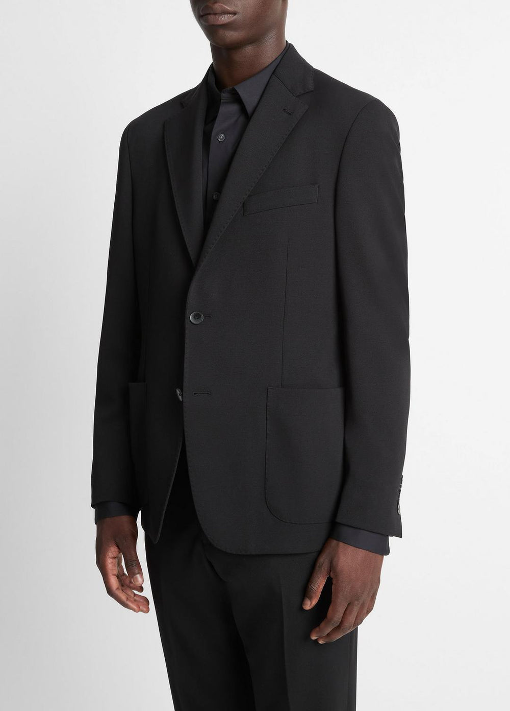 VINCE | Stretch-Wool Relaxed Sport Coat in Blazers - BLACK