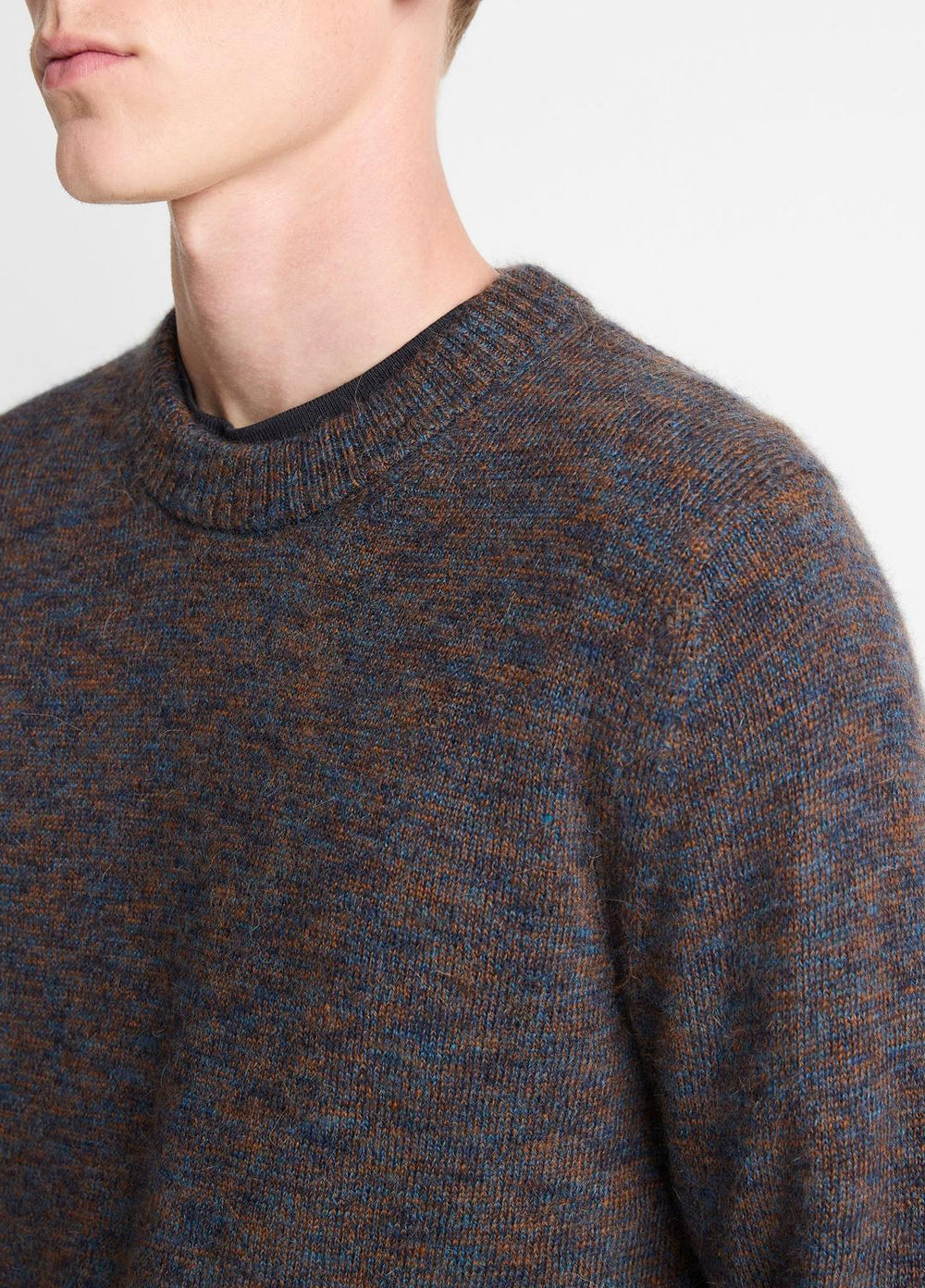 VINCE | Multi-Mix Alpaca-Merino Wool Sweater in Crew Neck - COASTAL COMBO