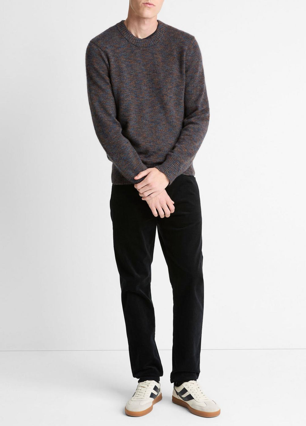 VINCE | Multi-Mix Alpaca-Merino Wool Sweater in Crew Neck - COASTAL COMBO