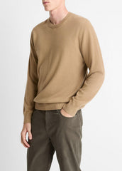 VINCE | Cashmere Crew Neck Sweater in Crew Neck - CAMELETTO