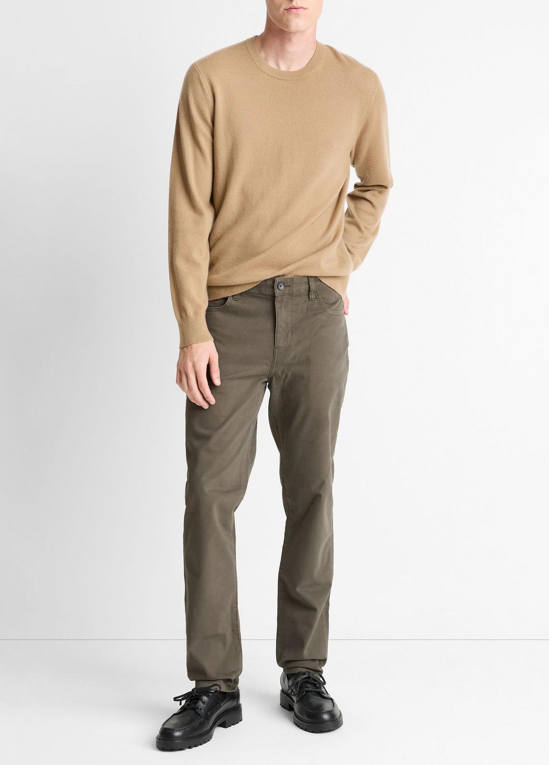 VINCE | Cashmere Crew Neck Sweater in Crew Neck - CAMELETTO