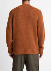 VINCE | Donegal Cashmere Raglan-Sleeve Sweater in Crew Neck - DARK BURNT ORANGE