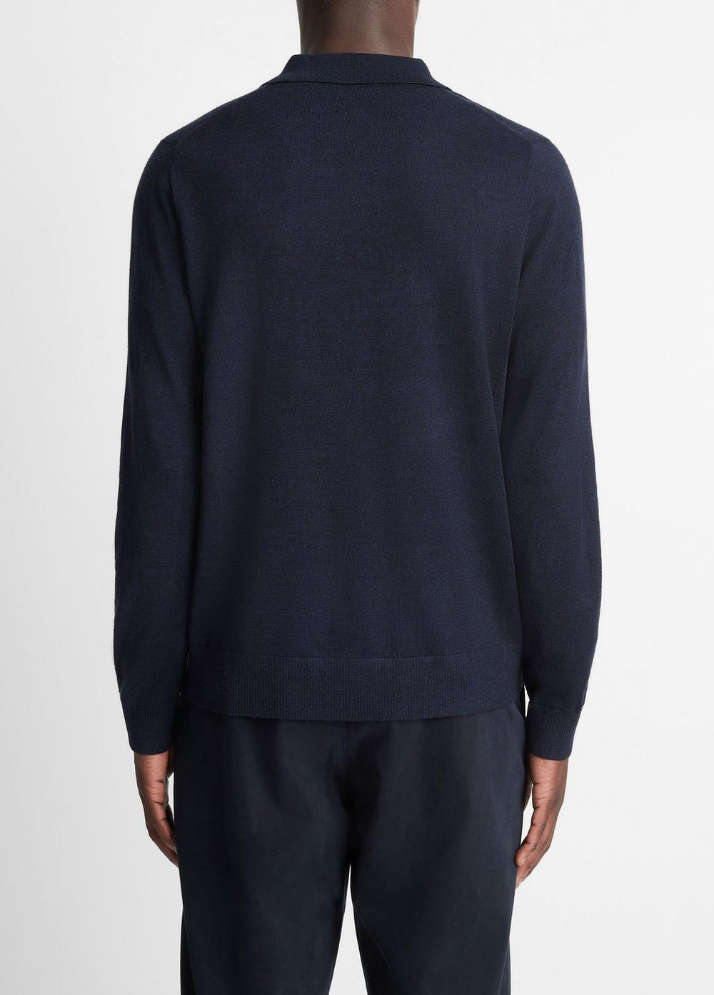 VINCE | Wool Polo Sweater in Sweaters - COASTAL BLUE