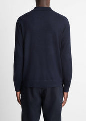VINCE | Wool Polo Sweater in Sweaters - COASTAL BLUE