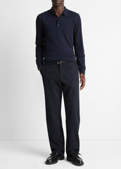 VINCE | Wool Polo Sweater in Sweaters - COASTAL BLUE