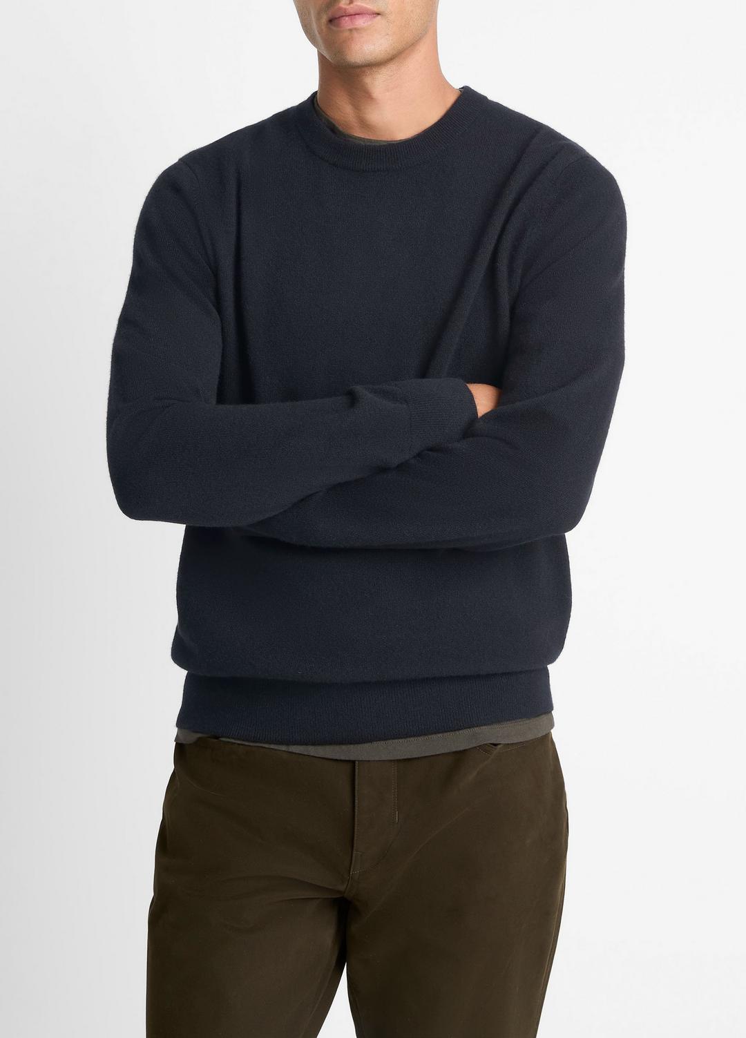VINCE | Cashmere Crew Neck Sweater in Crew Neck - COASTAL BLUE