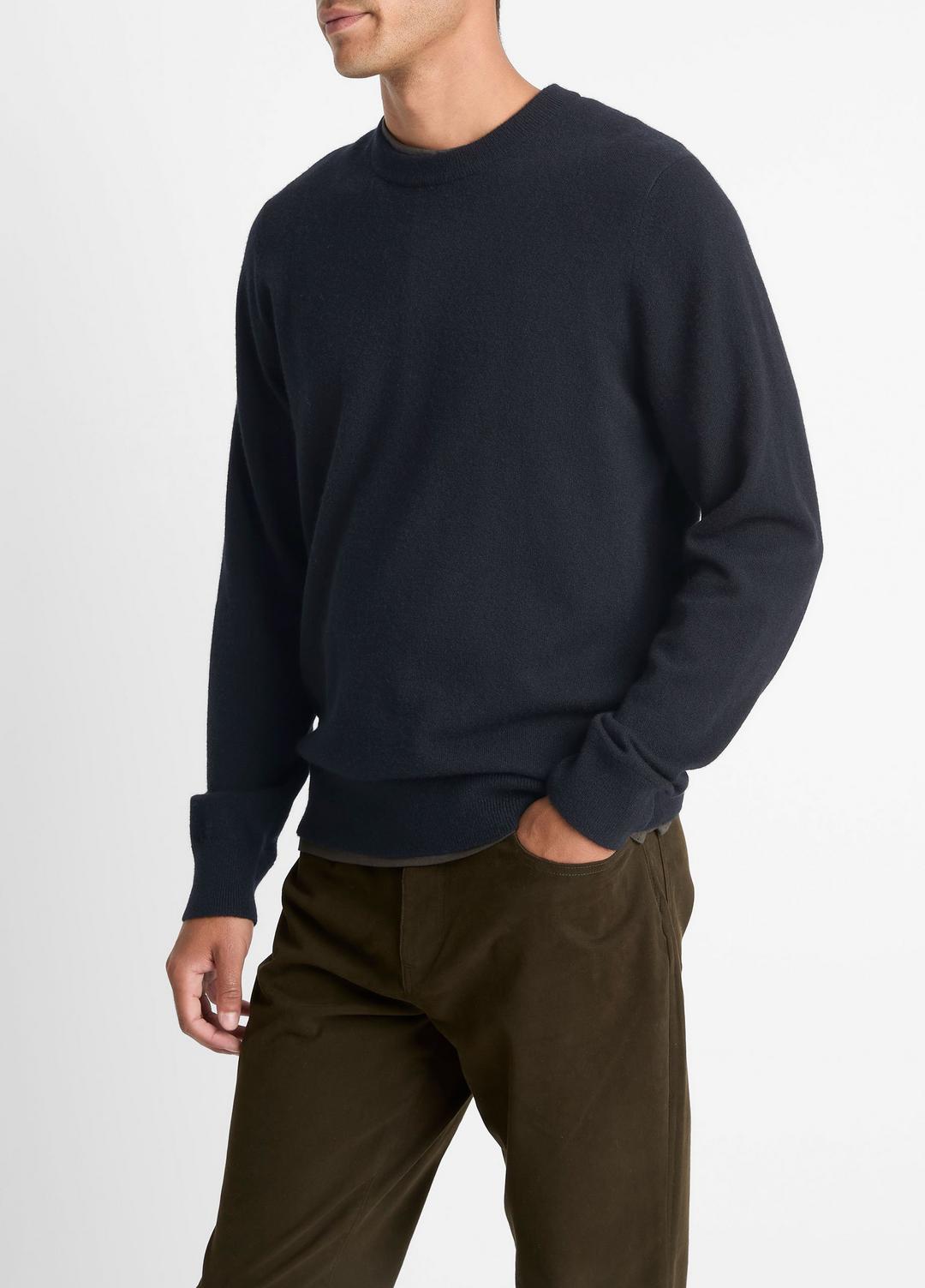 VINCE | Cashmere Crew Neck Sweater in Crew Neck - COASTAL BLUE