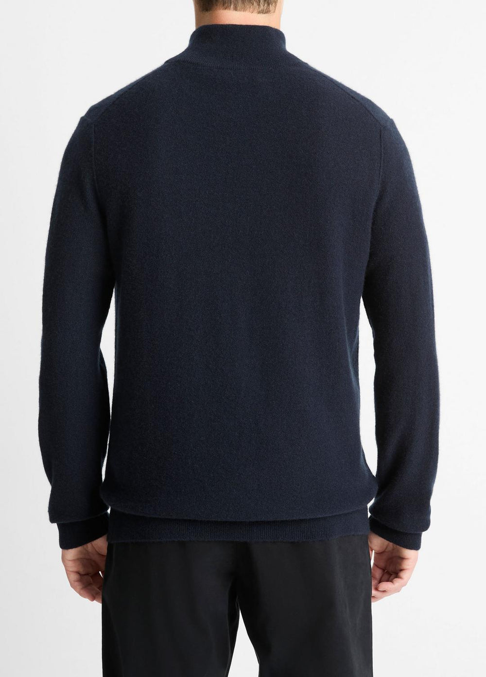VINCE | Plush Cashmere Quarter-Zip Sweater in Quarter Zip - COASTAL BLUE