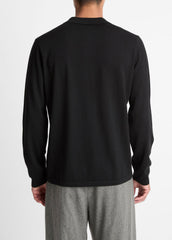 VINCE | Wool Polo Sweater in Sweaters - BLACK