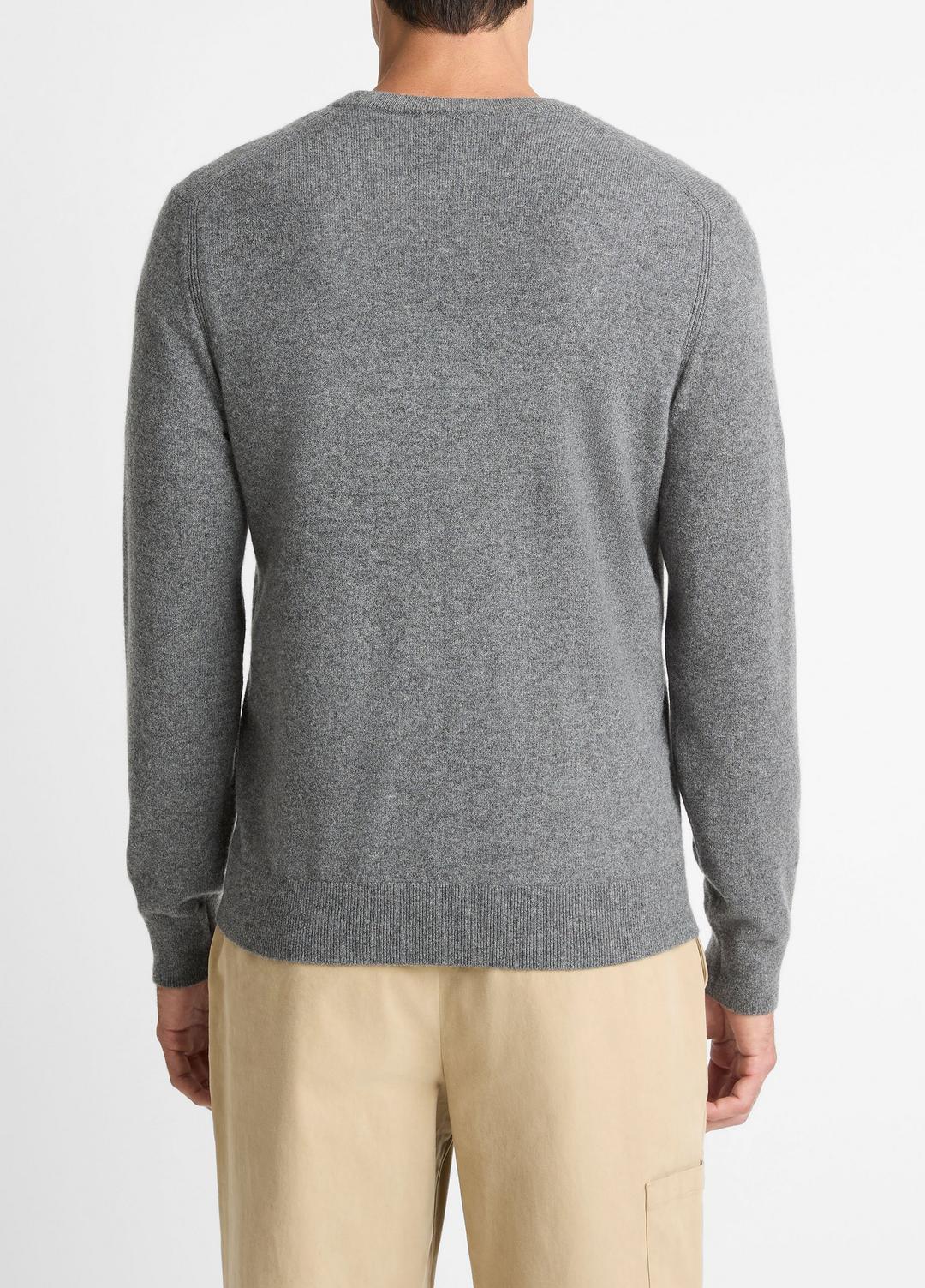 VINCE | Cashmere Crew Neck Sweater in Crew Neck - MEDIUM HEATHER GREY