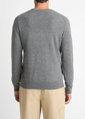 VINCE | Cashmere Crew Neck Sweater in Crew Neck - MEDIUM HEATHER GREY