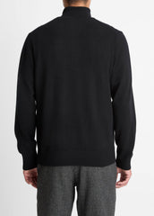 VINCE | Cashmere Quarter-Zip Sweater in Quarter Zip - BLACK
