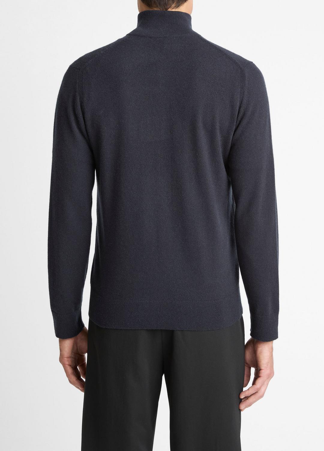 VINCE | Cashmere Quarter-Zip Sweater in Quarter Zip - COASTAL BLUE