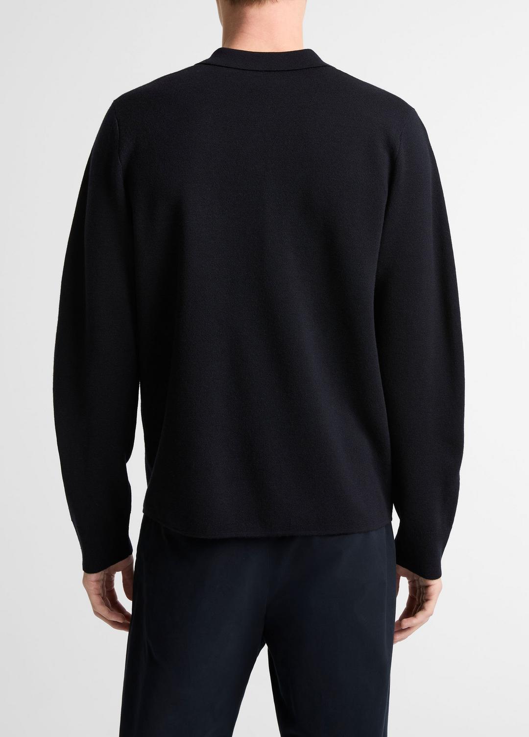 VINCE | Italian Merino Wool Milano Polo Sweater in Sweaters - COASTAL BLUE