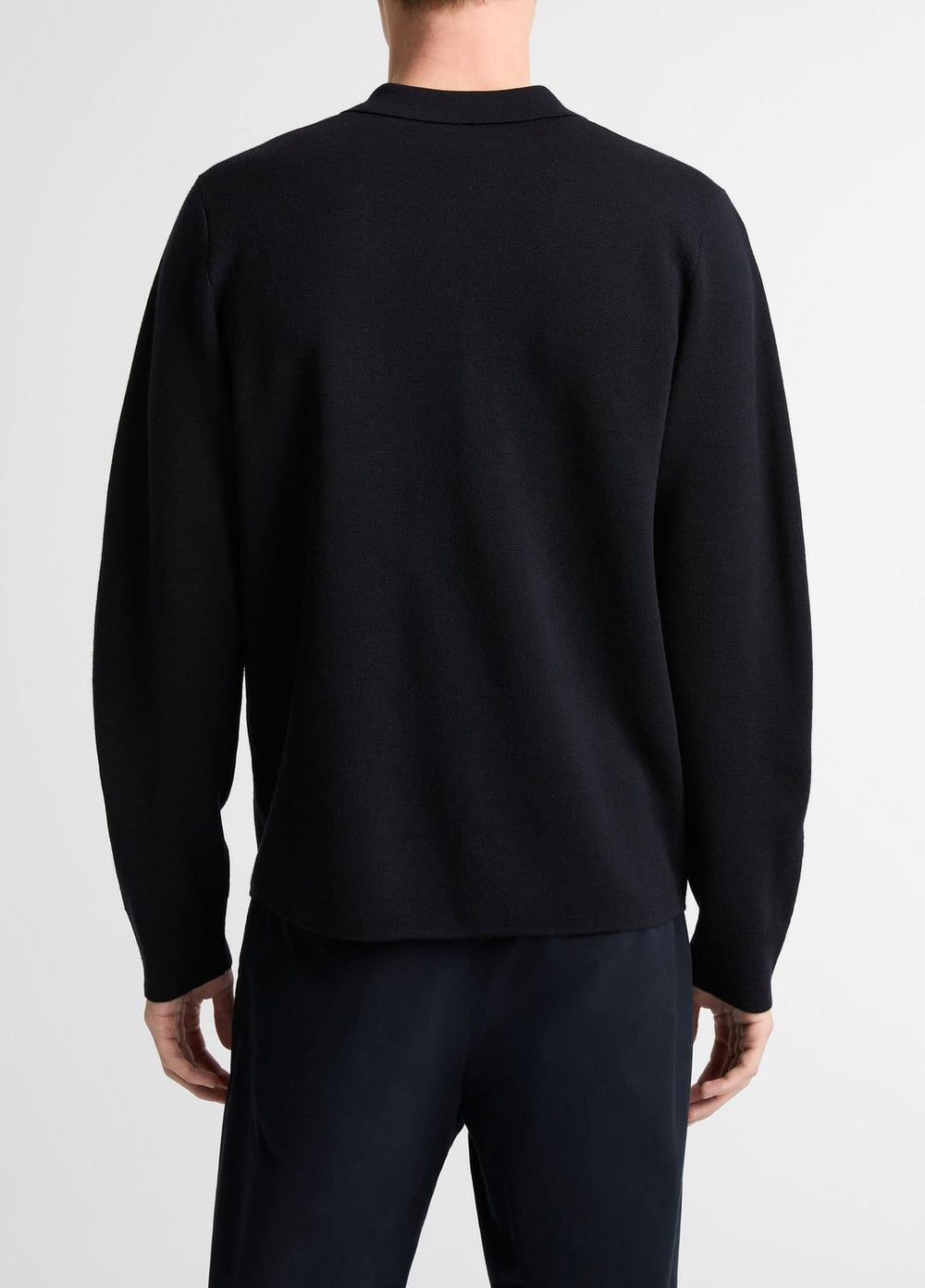 VINCE | Italian Merino Wool Milano Polo Sweater in Sweaters - COASTAL BLUE