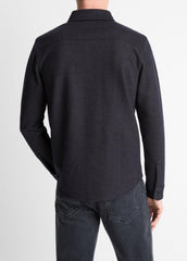 VINCE | Tattersall Plaid Button-Down Shirt in Long Sleeve - COASTAL BLUE/DARK JASPER