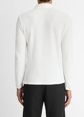 VINCE | Variegated Cotton Polo Shirt in Henleys & Polos - OFF WHITE