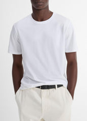 VINCE | Pima Cotton Crew Neck T-Shirt in Short Sleeve - OPTIC WHITE