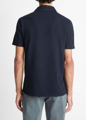 VINCE | Garment Dye Cotton Polo Shirt in Henleys & Polos - WASHED COASTAL