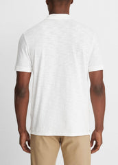 VINCE | Classic Slub Polo Shirt in Henleys & Polos - WHITE