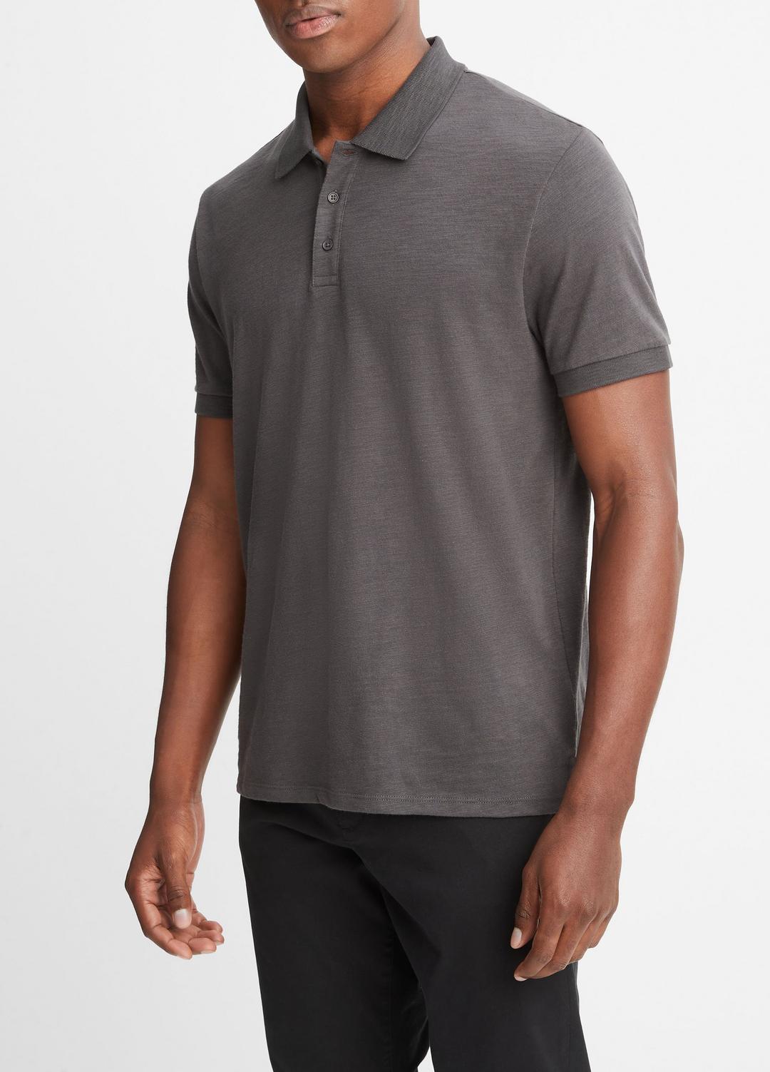 VINCE | Classic Slub Polo Shirt in Henleys & Polos - SPHERE