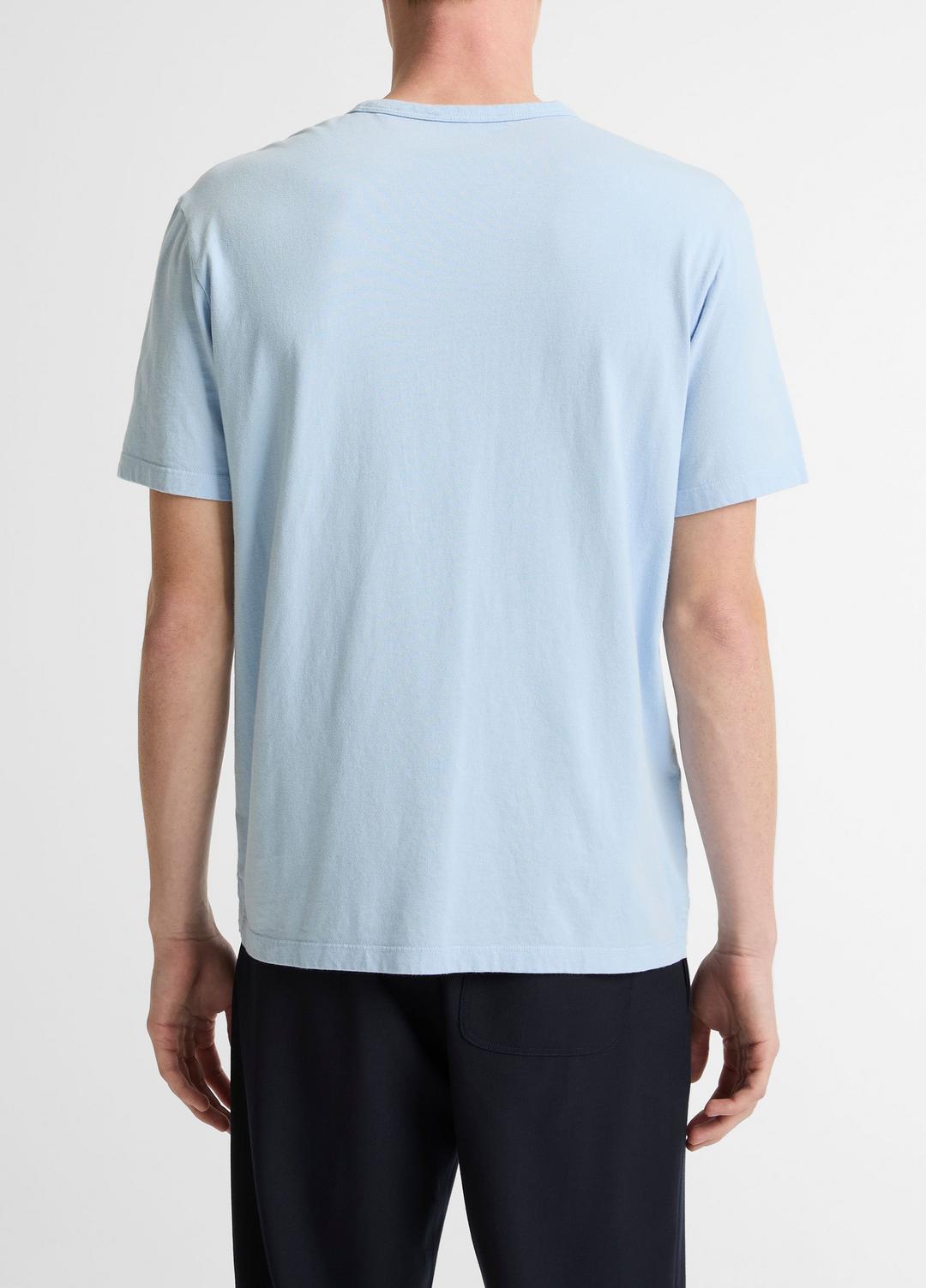 VINCE | Garment Dye Cotton T-Shirt in Short Sleeve - WASHED RAINWATER