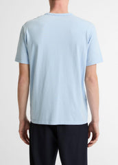 VINCE | Garment Dye Cotton T-Shirt in Short Sleeve - WASHED RAINWATER