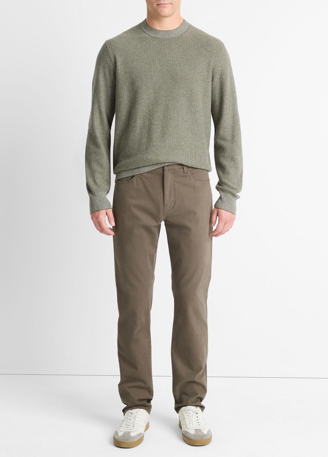 VINCE | Dylan Slim 5-Pocket Peached Stretch-Cotton Pant in Trousers - FROG