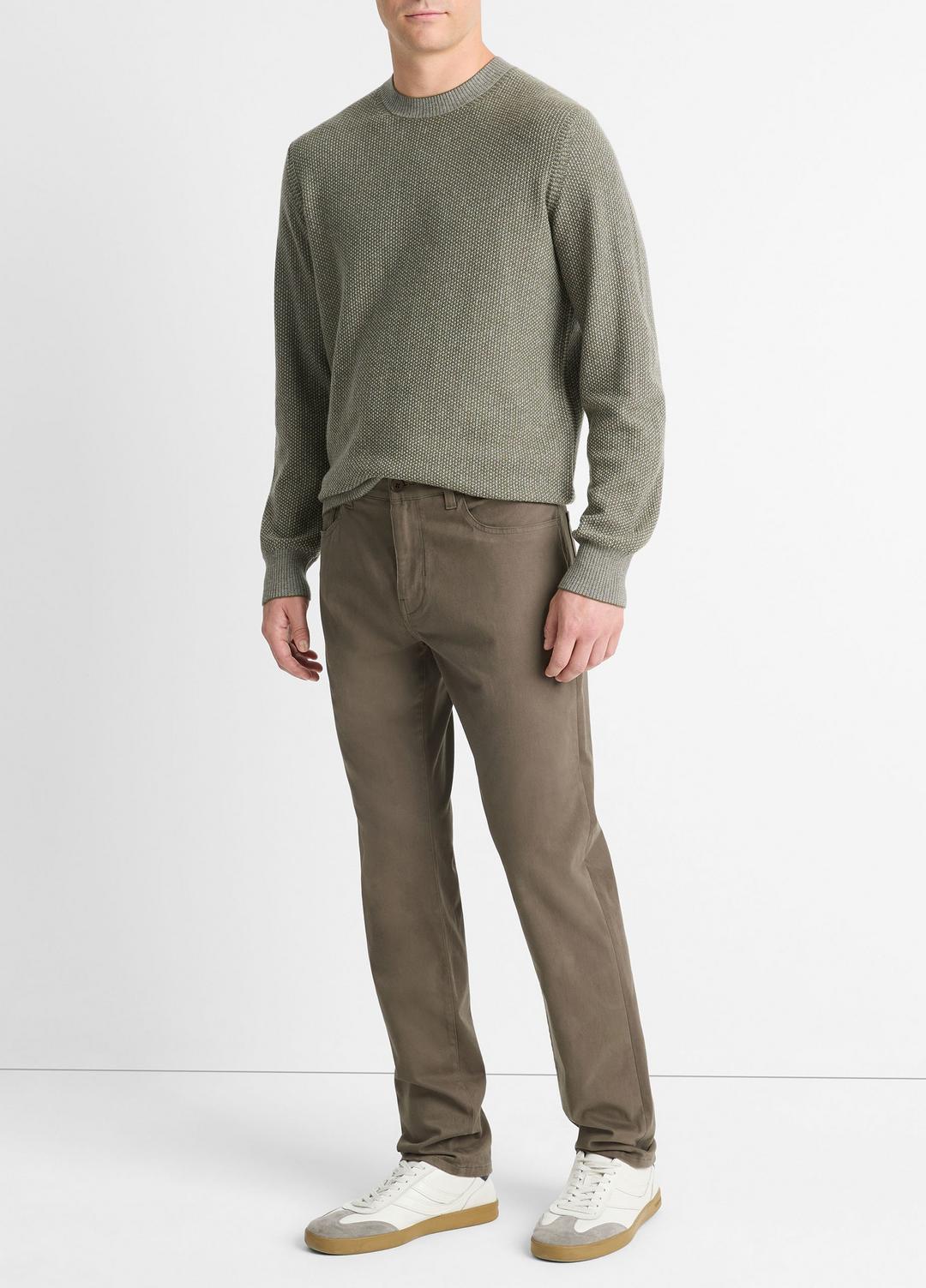 VINCE | Dylan Slim 5-Pocket Peached Stretch-Cotton Pant in Trousers - FROG
