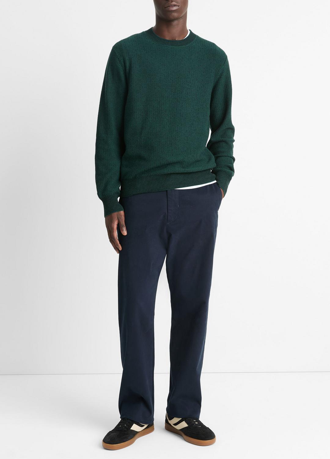 VINCE | Louie Relaxed Stretch-Cotton Pant in Trousers - COASTAL BLUE