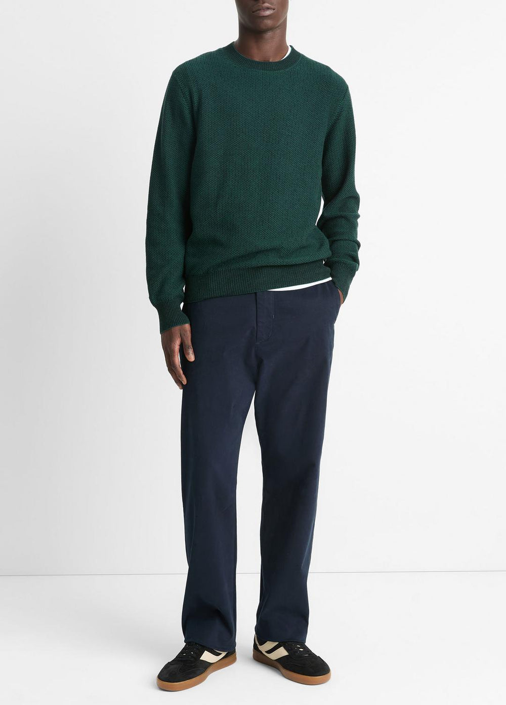 VINCE | Louie Relaxed Stretch-Cotton Pant in Trousers - COASTAL BLUE