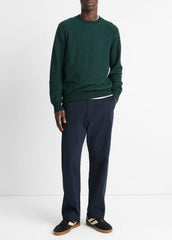 VINCE | Louie Relaxed Stretch-Cotton Pant in Trousers - COASTAL BLUE